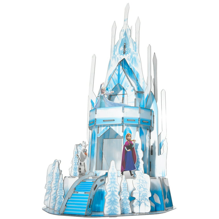 Disney Frozen 2, Hologram Puzzle 3D Olaf Anna Elsa Castle 47-Piece Plastic Jigsaw  Puzzle 