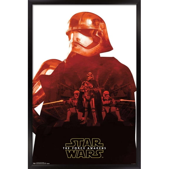 Star Wars: The Force Awakens - Captain Phasma Badge Wall Poster, 14.725" x 22.375", Framed