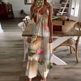 thumbnail image 2 of Vestido de Verano Casual sin Mangas Impreso Correa de Cuello en V Vestido de Sol Largo para las Mujeres, Vestido de Vacaciones Suelto, 2 of 5