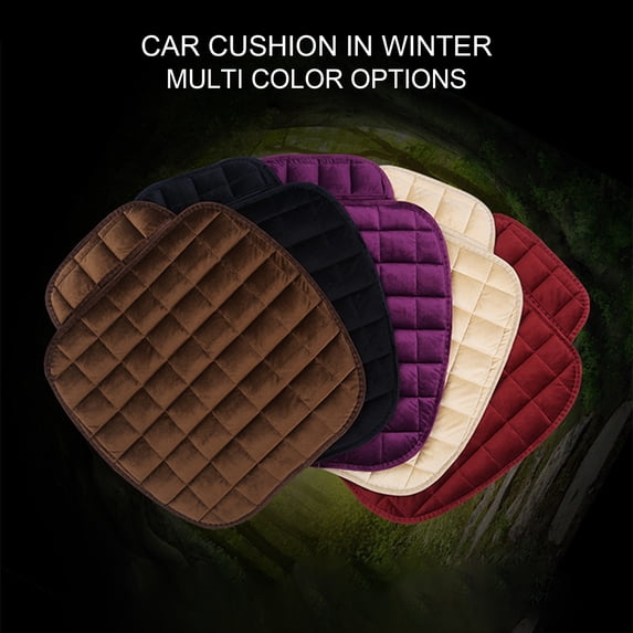 SPRING PARK Winter Warm Universal Anti-slip Plush Soft Car Front Seat Pad Cover Protector