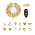 thumbnail image 1 of 1 Boxes Nail Art Rhinestones, 3d Nail Art Decorations, Mix Size Nail Beads Glitter Rhinestones Gold Metal Hollow Rivet Nail Art Star Moon Sun Nail Acc Starry sky, 1 of 5