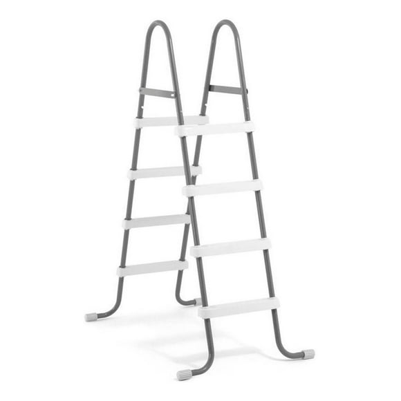 Escalera Hogar De Acero Para Piscina 1.22 M 3 Peldaños Intex gris 1