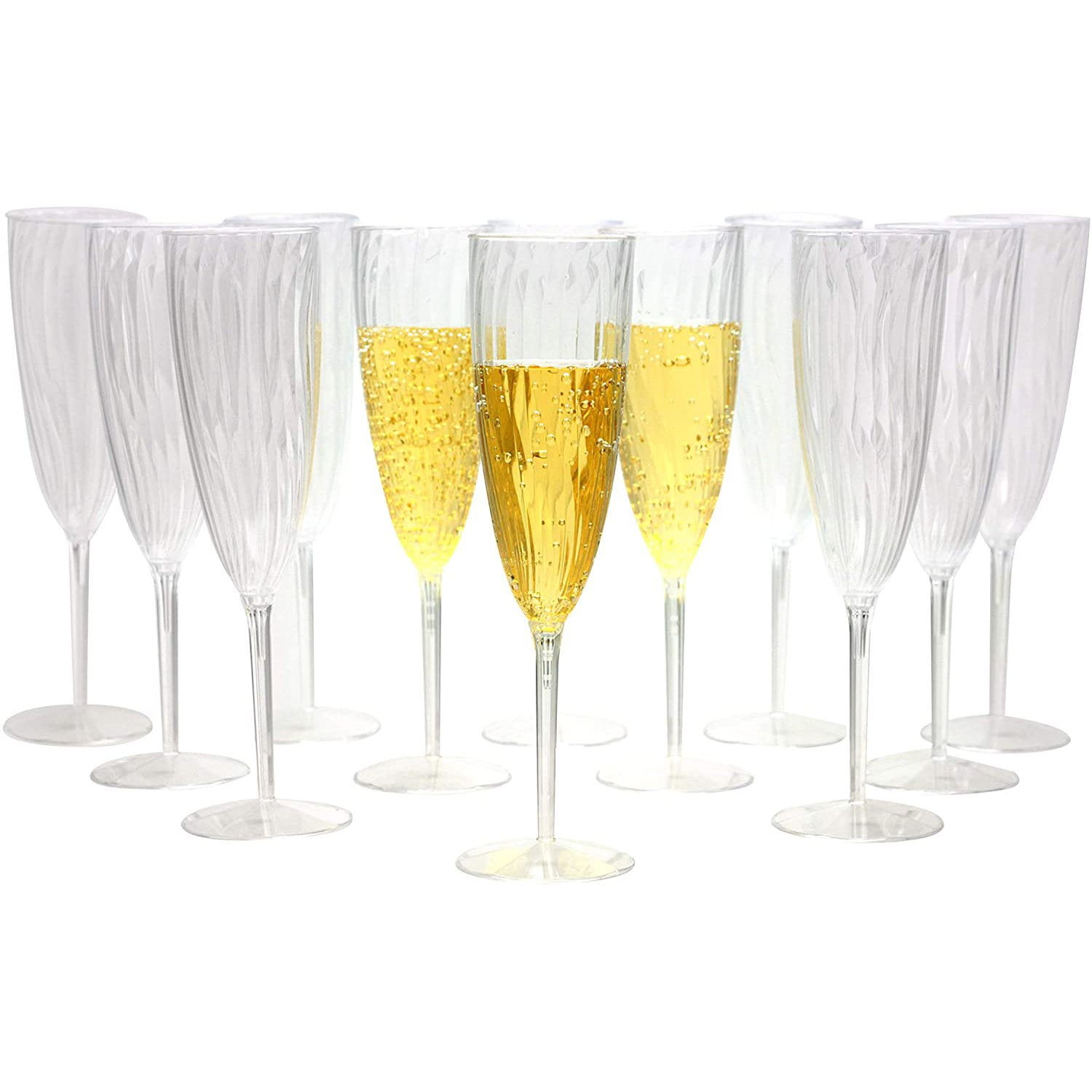 Lillian Tablesettings Champagne Plastic Flutes Clear 6 oz Pack of 8