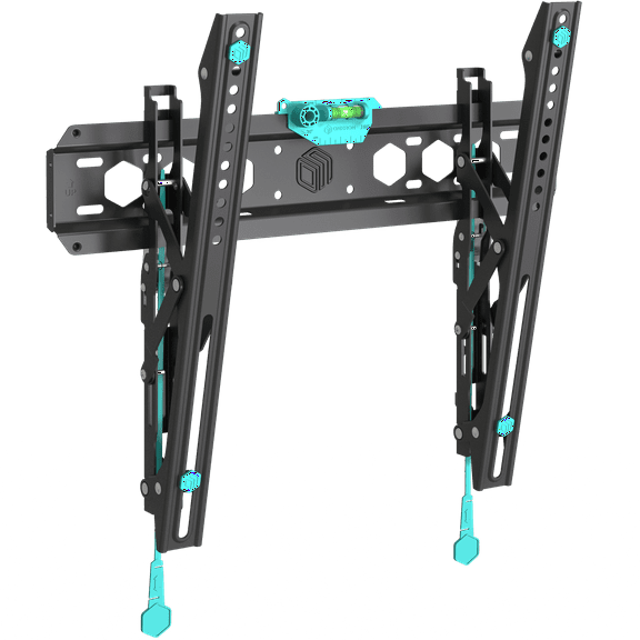 ONKRON Tilt TV Wall Mount for 32-70 Inch TVs up to 132lbs, Tilting TV Mount Max 400x400mm VESA Wall Mount TV, Wall Mount TV Curved / Flat Screen Wall Mount, TV Mount Tilt Black