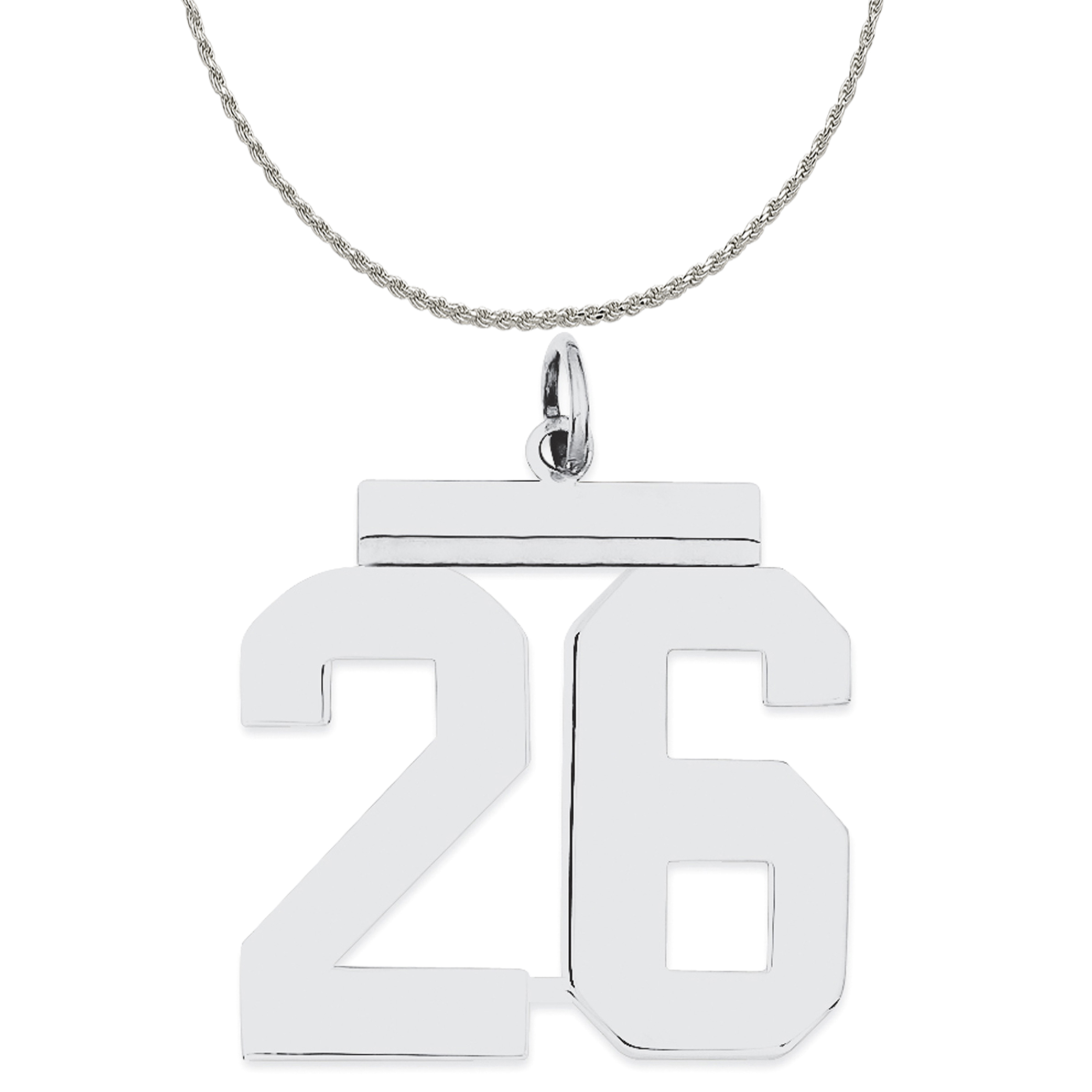 Sterling Silver Rope Chain Necklace 
