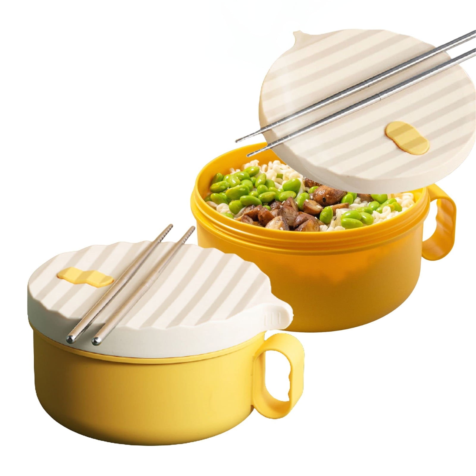 Microwave Ramen Bowl Set with Lid and Chopsticks, Ramen Noodle Bowl