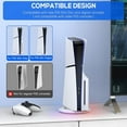 thumbnail image 2 of Vertical Stand for PS5 Slim Console Disc and Digital Edition,with 14 Lighting Mode, with RGB Light/ Screw and USB Cable, 2 of 4
