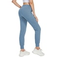 thumbnail image 3 of FEDTOSING Small Size Women's Jogging Pants High Waist Fitness Yoga Tapered Sweatpants Blue XS-S, 3 of 6
