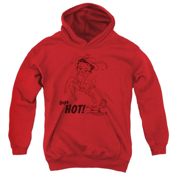 Betty Boop Nimble Betty Youth Pullover Hoodie Sweatshirt Red
