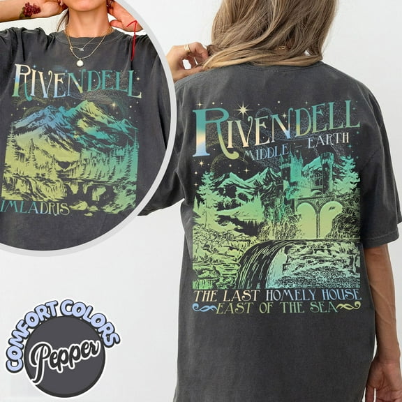 Rivendell Comfort Colors T-Shirt, Lord of The Rings Shirt, Lotr Shirt, The Fellowship Shirt, Lotr Gifts, The Shire Distressed,The Hobbits Book