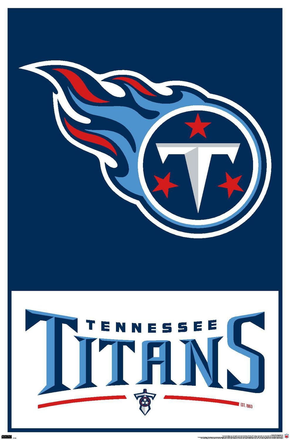 NFL Tennessee Titans - Logo 21 Wall Poster, 22.375" x 34"
