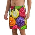 thumbnail image 2 of Naloa Brightly Colored Cupcakes Men's Beach Shorts, Surfing shorts, Swim trunks, Quick Dry Swim Trunks for Surfing Beach Fun - Large, 2 of 9