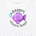 thumbnail image 4 of Inktastic Daddy's Fishing Buddy with Cute Purple Fish Girls Baby Dress, 4 of 5