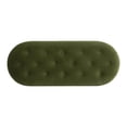 thumbnail image 5 of Wooden Storage Benches Melinda 48.5" Oval Tufted Bullion Fringe Storage Bench, Olive Green Performance Velvet,Indoor Storage Benches, 5 of 6