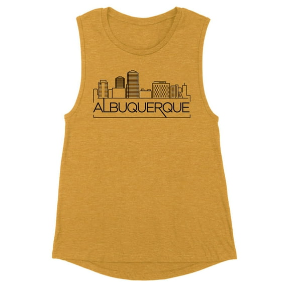 Skyline Albuquerque Women's Muscle Tank X-Large Antique Gold