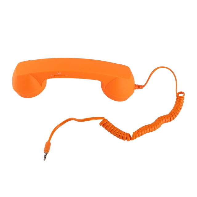 Combiné de Cellulaire, Combiné Rétro de 3,5mm, Récepteur de Cellulaire avec Micro Combiné pour Mobile avec Câble d'Extension de 1m/3,28 Pieds, Volume Réglable