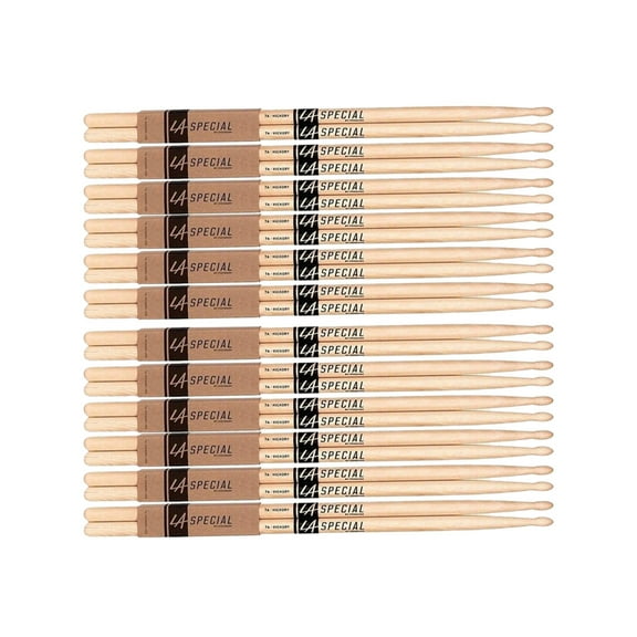 12 PACK Promark LA Special 7A Wood Tip Drumstick, LA7AW-12