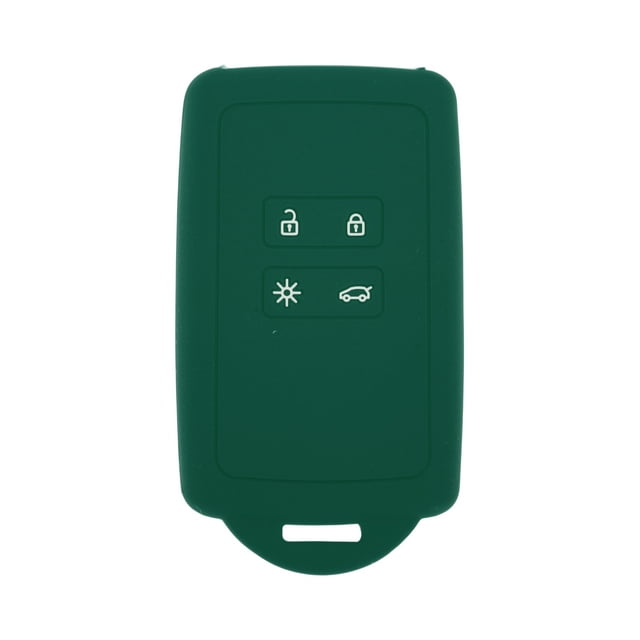 Funda de llave de coche TPU verde oscuro para Renault Clio - Funda de control remoto de 4 botones