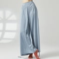 thumbnail image 4 of Jalioing Womens Chiffon Pant Flowy Wide Leg Drape Straight Leg Lightweight High Waist Boho Yoga Pants (Small, Light Blue), 4 of 6