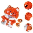 thumbnail image 6 of Vaveren Plush Doll Clothes Clothing Doll Animal Cosplay Costume Dress up Hooded Jumpsuit Orange, 6 of 8