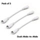 thumbnail image 2 of T5 T8 Cable de conector de tubo LED de 8 pulgadas Doble cable de extensión macho a macho para tubo fluorescente LED integrado Bombilla de lámpara Socket (3-Pack 3 Pin macho), 2 of 4