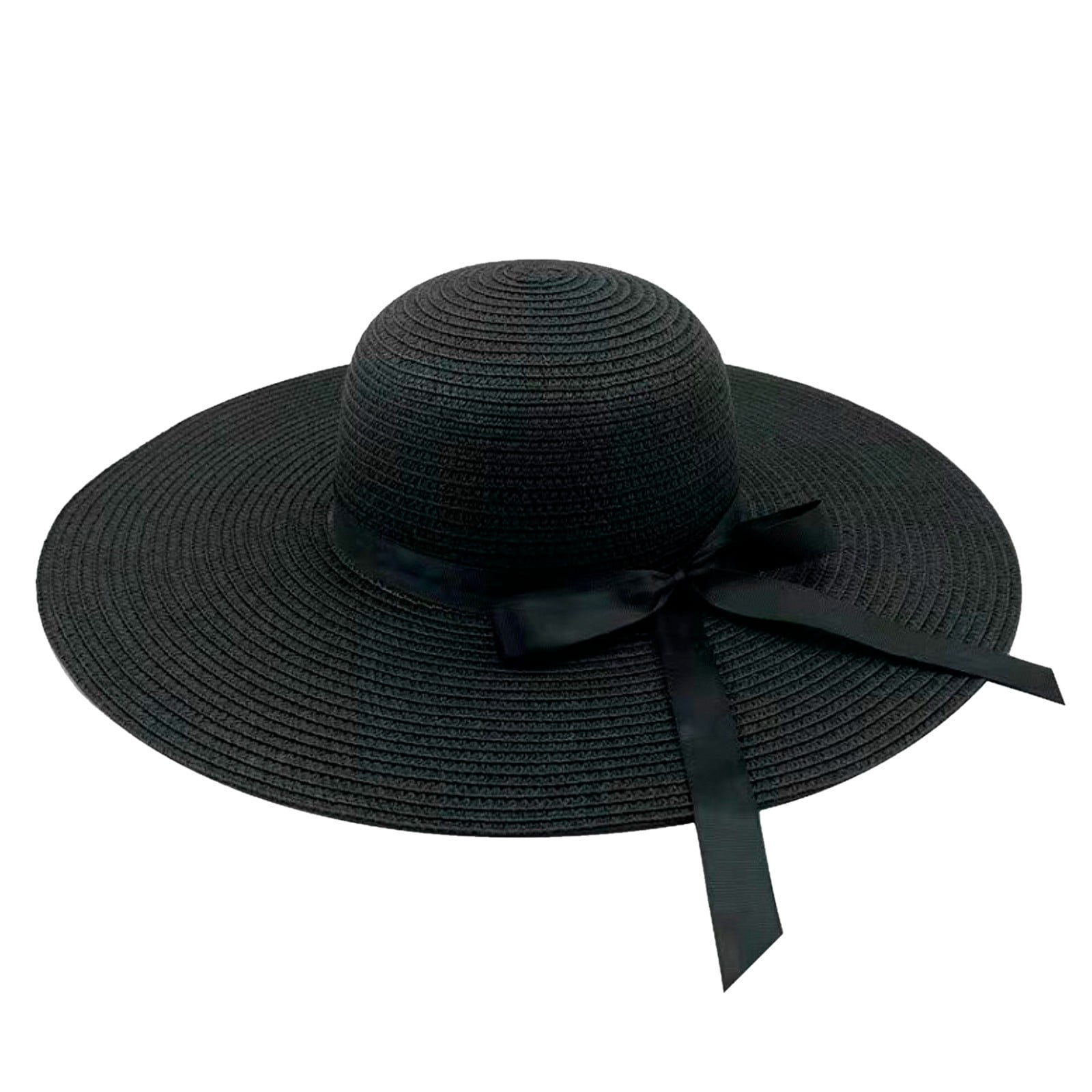Cute Hats For Women Trendy Big Brim Straw Hat Sun Floppy Wide Brim Hats  Bowknot Folding Beach Cap Cowboy Hat Men Large 