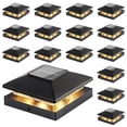 thumbnail image 1 of Luces solares para postes JOFIOS, paquete de 16, impermeables, blanco cálido, 1 of 6