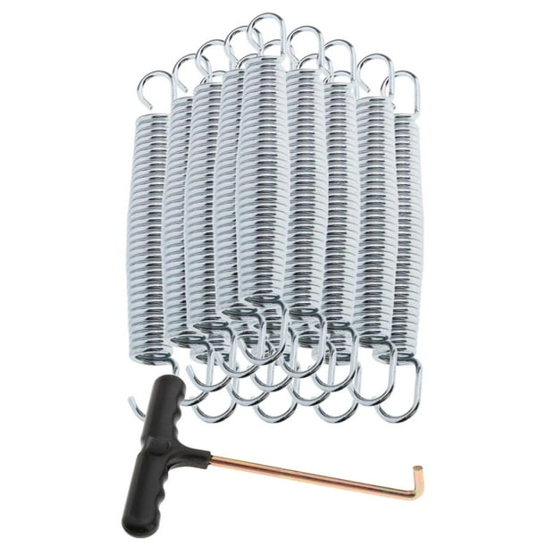 15 piezas de resortes de trampolín con gancho de resorte, de metal, profesionales y resistentes. Primavera de 16 cm.