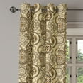 thumbnail image 3 of Ambesonne Animal Print Grommet Curtain, Savannah Theme Circles, 50" x 54", Beige and Brown, 3 of 6