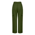 thumbnail image 4 of Roncen Women's Mid-Rise Cargo Pants - Casual Relaxed Fit Trousers with Multiple Pockets for Everyday Wear, 4 of 5