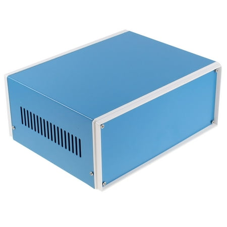 Angled Enclosure Box - 245mm x 190mm x 110mm Blue Metal Enclosure Project Case DIY Junction Box