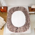 thumbnail image 5 of Manfei Aesthetic Brown Queen Sheet Sets 4 Pieces, Leopard Cheetah Print Flat Sheet, Wild Animal Queen Fitted Sheet, Lightweight Room Decor, 5 of 7