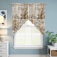thumbnail image 6 of Rustic Romantic Swag Valances for Windows 2 Pack Moden Illustration Owl Envelope Stamp Linen Swag Kitchen Curtains 36 Inches Long Rod Pocket Short Window Treatment for Kitchen Bathroom 36"x36", 6 of 9