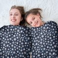 thumbnail image 5 of Dark Blue Christmas Snowflake Pattern Round Blanket,Comfortable Soft Flannel Throw Blanket,All Season,Warm Lightweight Blankets for Sofa Bed Couch Living Room Chair 60"x60", 5 of 5