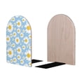 thumbnail image 2 of Lsque Daisies Flowers Printed Wood Bookends,Non-Skid Bookend for Shelves,Heavy Duty Support Bookends,Non-Slip Foam Pads for Office, Home, and Library,1 Pair, 2 of 8