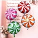 thumbnail image 3 of Paquete de 10 globos redondos de aluminio con diseño de caramelo para decoración de fiestas de cumpleaños de 45 cm rojo, 3 of 8