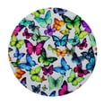 thumbnail image 2 of JEUXUS  Butterfly Colorful Butterflies Round Tablecloth 60 Inch Washable Table Cloth Cover Indoor Outdoor for Dining, 2 of 7