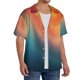thumbnail image 2 of Balery yellow orange and teal Camisa Casual de Manga Corta con Botones para Hombre, Texturizada, Estilo Cubano, para Playa, Verano-Large, 2 of 5