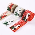 thumbnail image 3 of Manunclaims Christmas Burlap Ribbon Eco-friendly Imitation Linen Christmas Printed Ribbon Wrapping Ribbon for Christmas Decoration, Floral Bows Craft, Party Favors, 3 of 8
