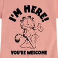 thumbnail image 3 of Garfield - I'm Here Youre Welcome - Toddler & Youth Girls Short Sleeve Graphic T-Shirt, 3 of 5