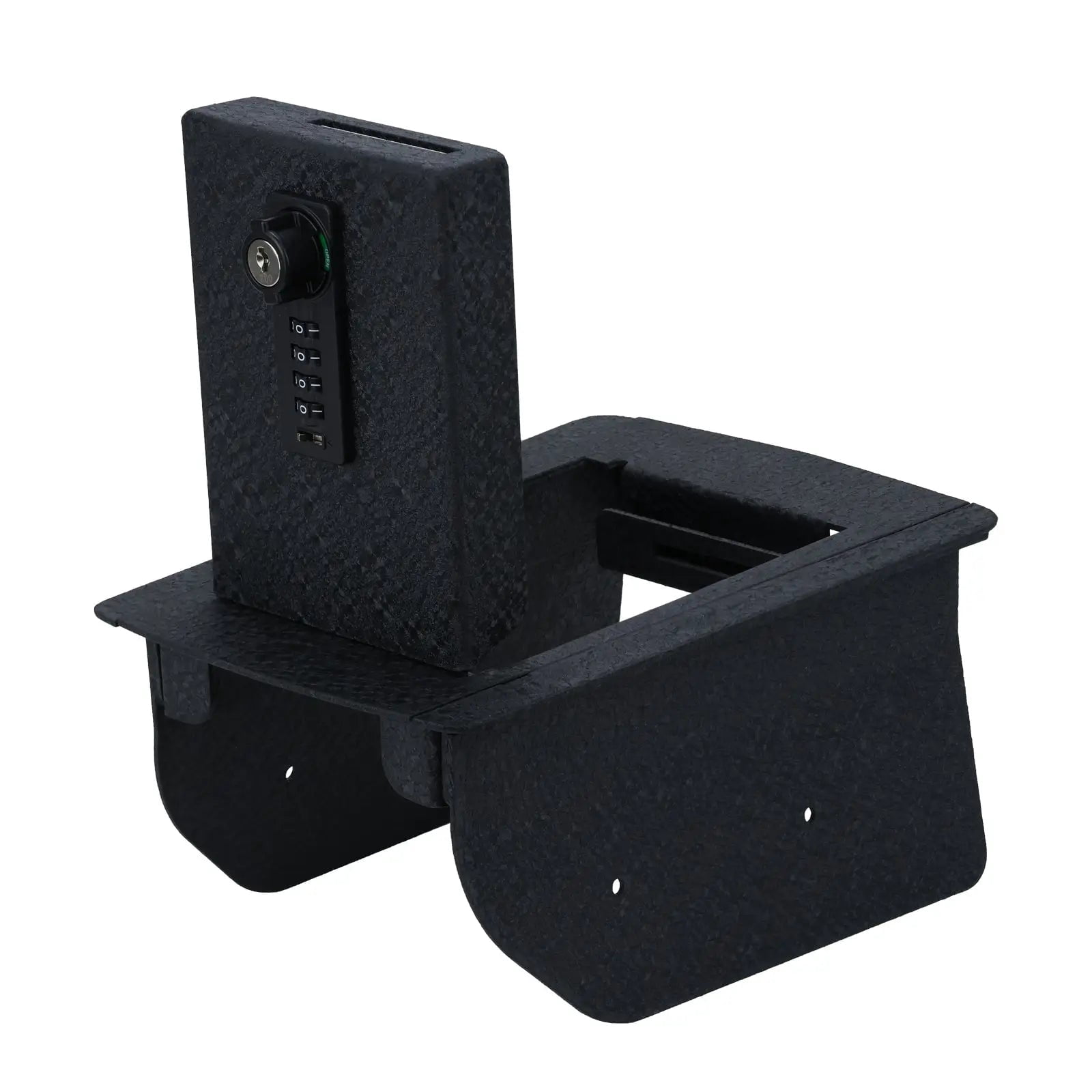 Center Console Gun Safe Vault - WASAI Console Lock Box Compatible with Jeep Grand Cherokee without CD Player 2014-2020, 4 Digit Combination Lock with Key.