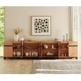 thumbnail image 5 of WAMPAT Modern Bookcases Set of 4, 72 Inch Tall Bookshelves with Storage Cabinet, Adjustable Shelves & Metal Frame, Home Office Library for Living Room, Mocha, 5 of 5