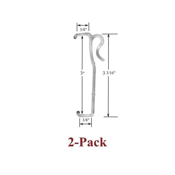 3" Clear VALANCE CLIPS for 2" WOOD Mini BLINDS
