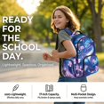 thumbnail image 4 of Yuyamidu Cherry Blossom Snake Kids Bookbag Set 4Pcs for 3rd-5th Grade Girls, Elementary School Backpack with Lunch Bag, Pencil Case and Water Bottle Bag, 4 of 7