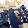 thumbnail image 4 of Castle Fairy Eat Sleep Baseball King Bedding 7pcs, Sport Theme King Bed in a Bag, Navy White,Navy Blue Reversible, 4 of 7