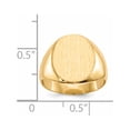 thumbnail image 5 of 14K Yellow Gold 13 X12mm Closed Back Signet Ring (Size 6.5) Made In United States rs142, 5 of 5