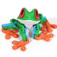 thumbnail image 1 of 3D Printed Articulated Magnetic Frog Fidget Toy, Fun Desk Buddy & Car Decor, 21 Colors Available, 1 of 6