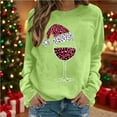 thumbnail image 3 of asdoklhq Sweaters for Women Christmas Printed Fashionable Loose Casual Long Sleeved Top Rregular Sleeve Sweatshirt Green XL, 3 of 5