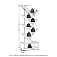 thumbnail image 2 of Pemberly Row Bibliothèque 7 Niveaux sur Pied avec Pin Ambré/noir, 2 of 6