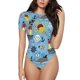 thumbnail image 1 of Balery Pirate Marine Animals Body de cuello redondo de manga corta para mujer Tops de manga corta Tops básicos-X-Large, 1 of 7
